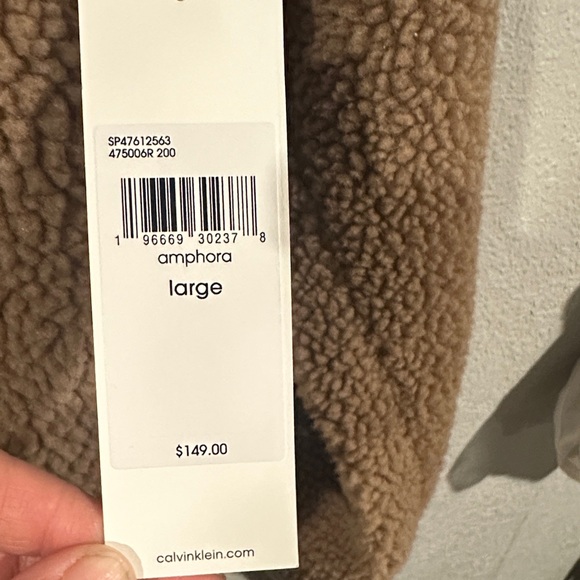 Calvin Klein Warm Brown Teddy Jacket - Picture 5 of 9